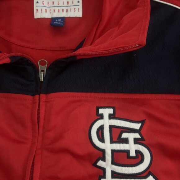 ST. LOUIS CARDINALS MLB Zip Up Jacket Embroidered Logo Back Men's size L - Picture 4 of 5
